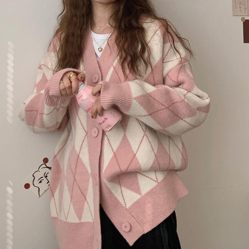 sweet lazy wind cardigan sweater female knitted top tide - LODIMAE FASHION