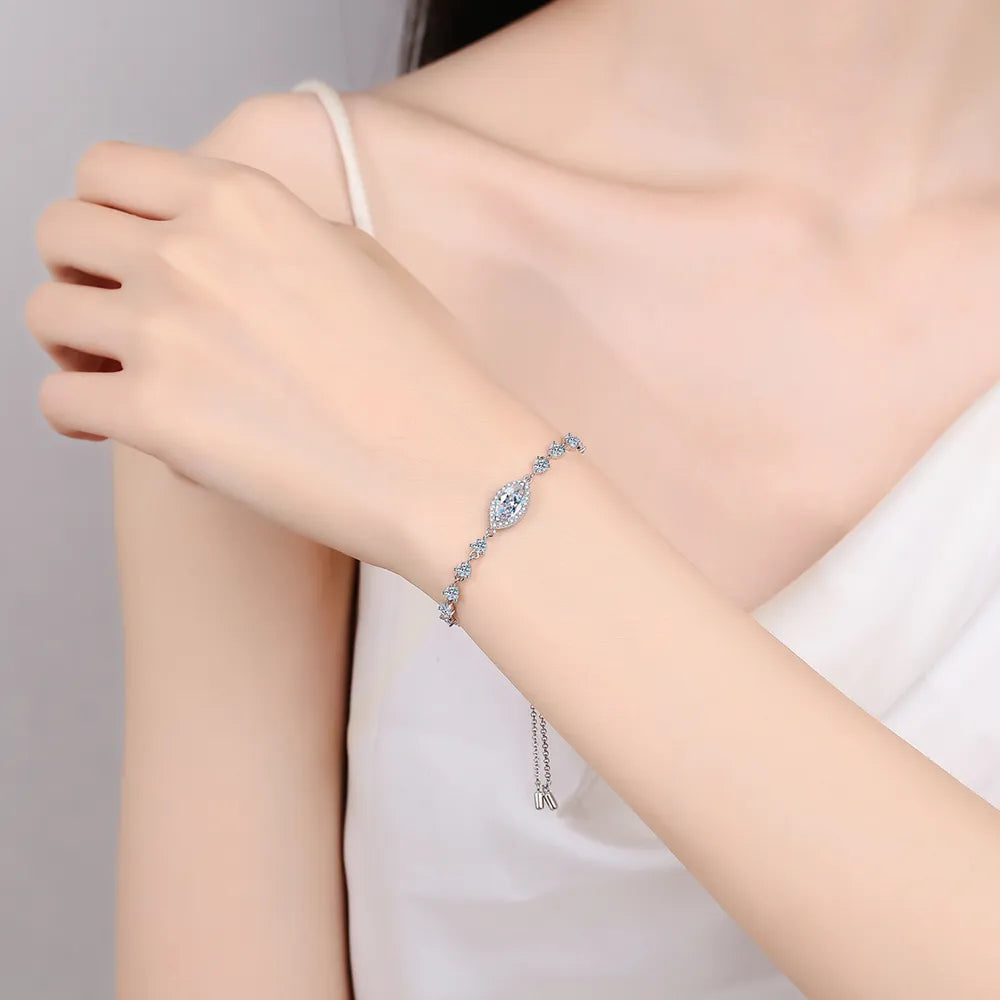1 Carat Moissanite 925 Sterling Silver Bracelet - LODIMAE FASHION