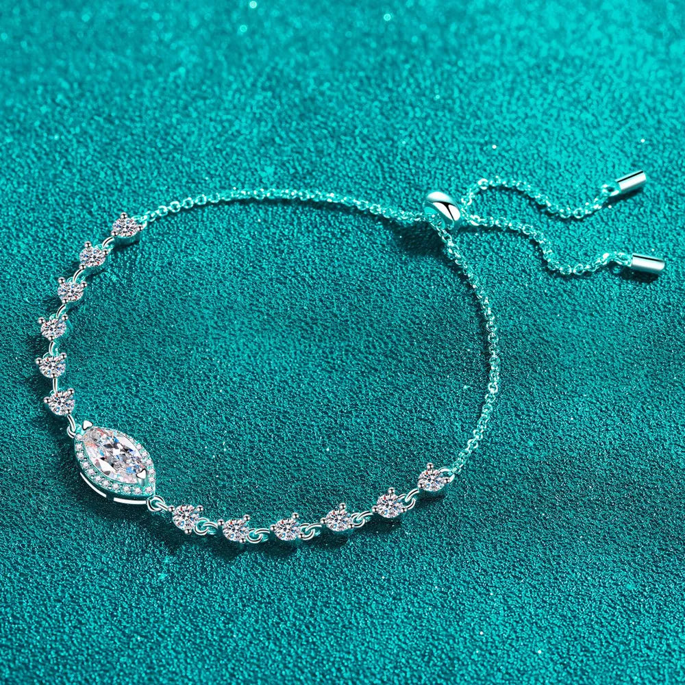 1 Carat Moissanite 925 Sterling Silver Bracelet - LODIMAE FASHION