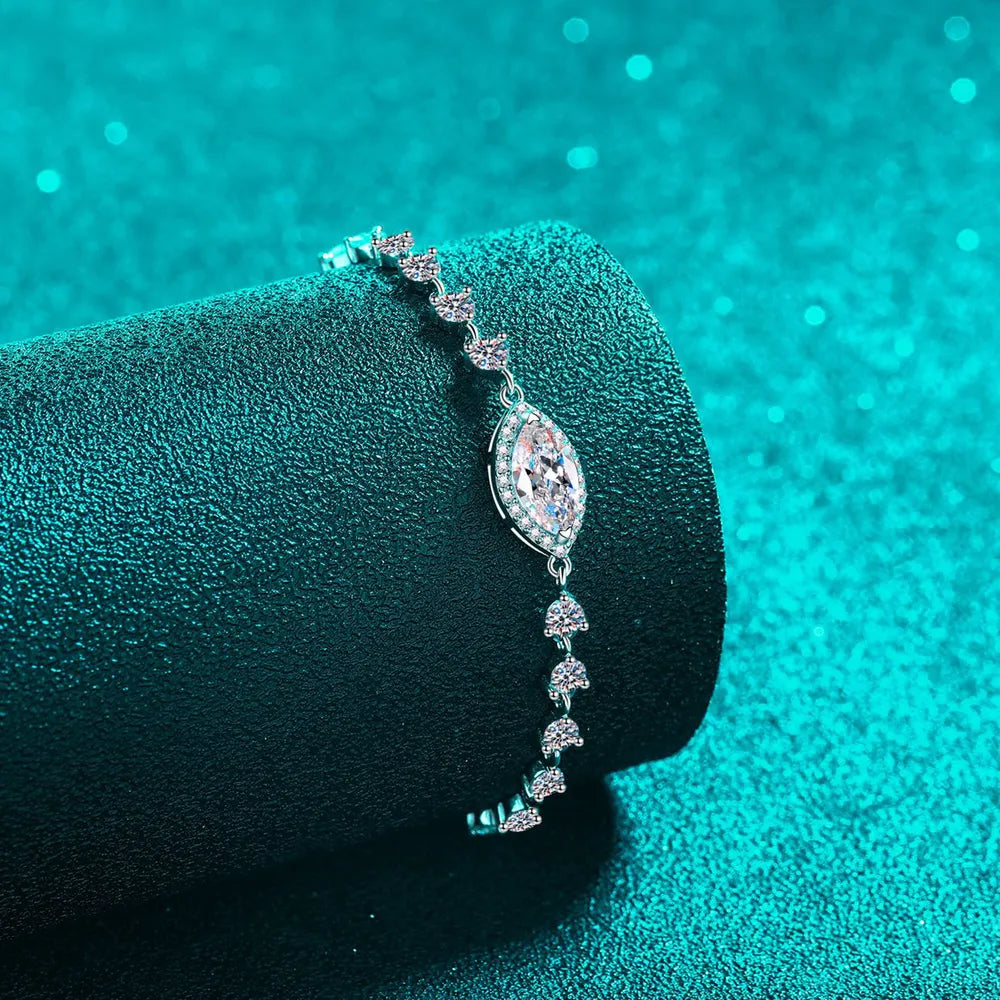 1 Carat Moissanite 925 Sterling Silver Bracelet - LODIMAE FASHION