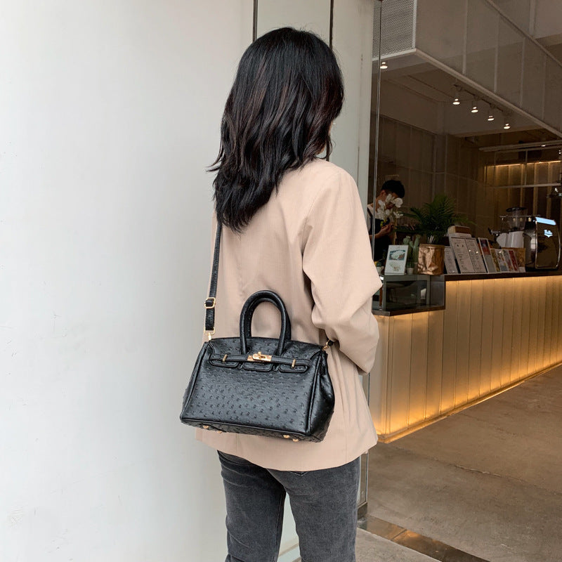 Ostrich pattern handbag - LODIMAE FASHION