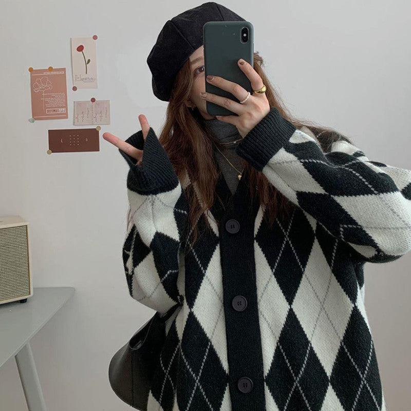 sweet lazy wind cardigan sweater female knitted top tide - LODIMAE FASHION