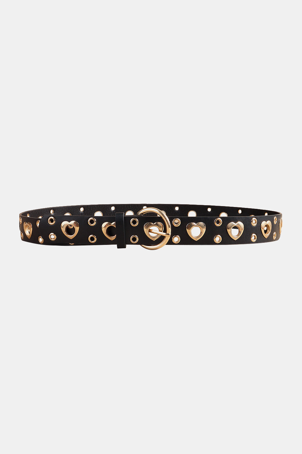 Heart Shape Alloy Detail PU Leather Belt - LODIMAE FASHION