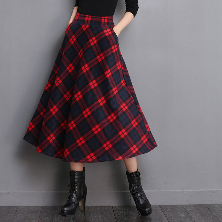 Plaid Maxi Skirt - LODIMAE FASHION