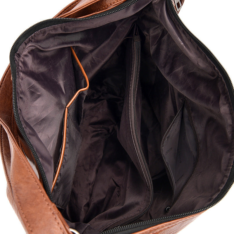 Soft Leather Versatile Leisure Shoulder Bag Multifunctional Backpack - LODIMAE FASHION