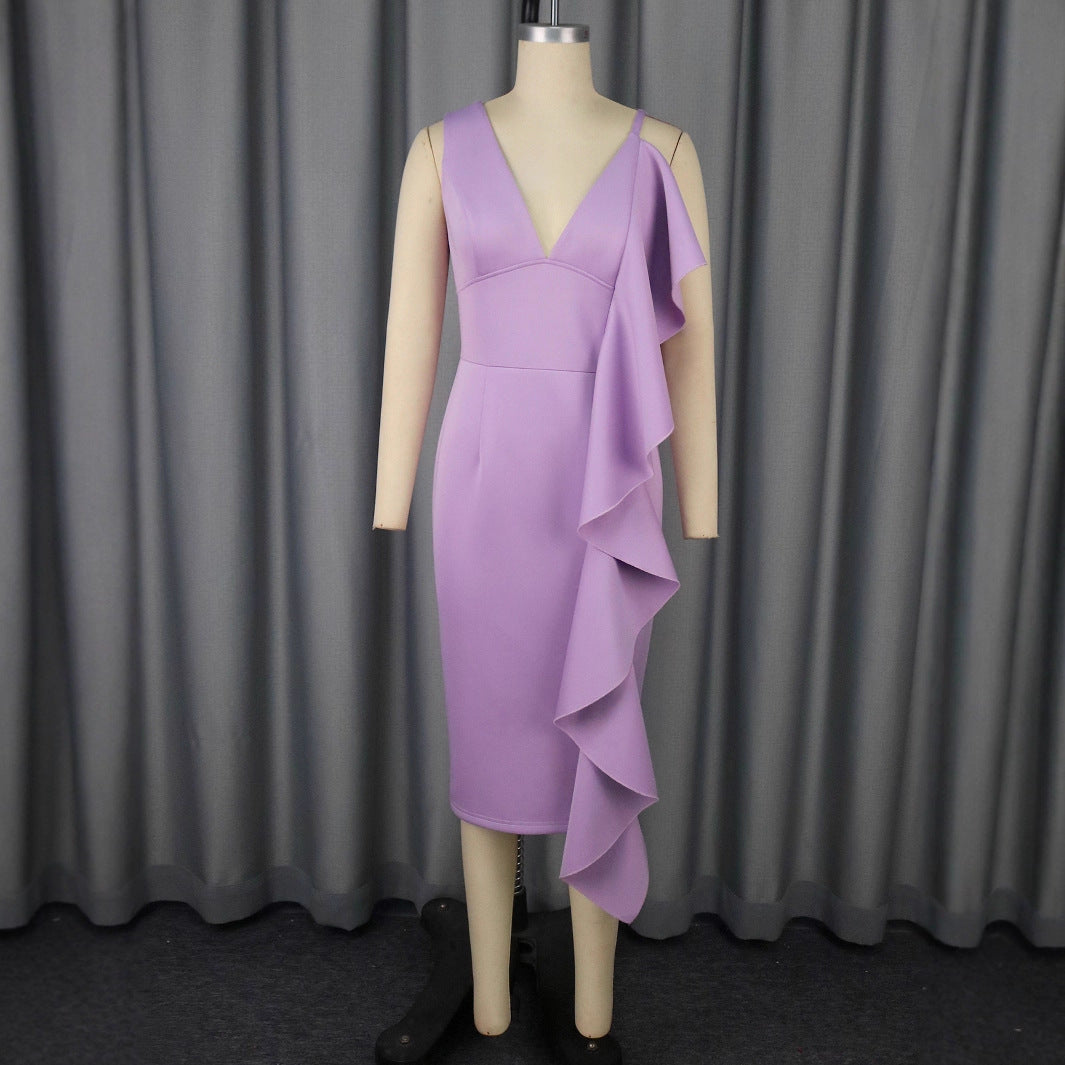 Women's Clothing Sexy V-neck Strap Dress - LODIMAE FASHION