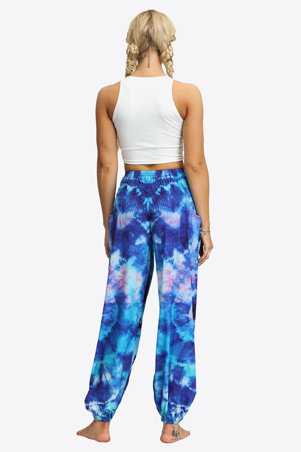 Tie-Dye Smocked Joggers - LODIMAE FASHION