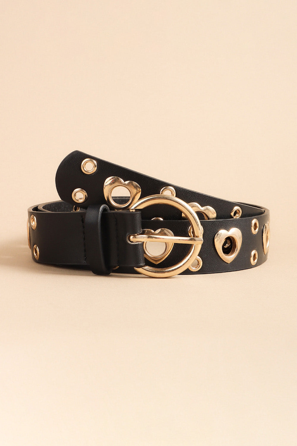 Heart Shape Alloy Detail PU Leather Belt - LODIMAE FASHION