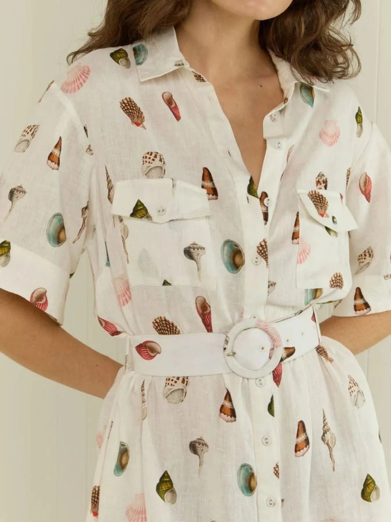 Printed Button Up Maxi Shirt Dress - LODIMAE FASHION