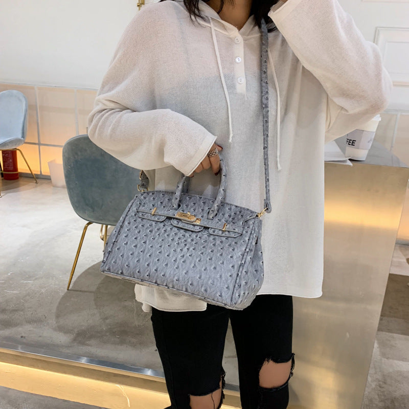 Ostrich pattern handbag - LODIMAE FASHION