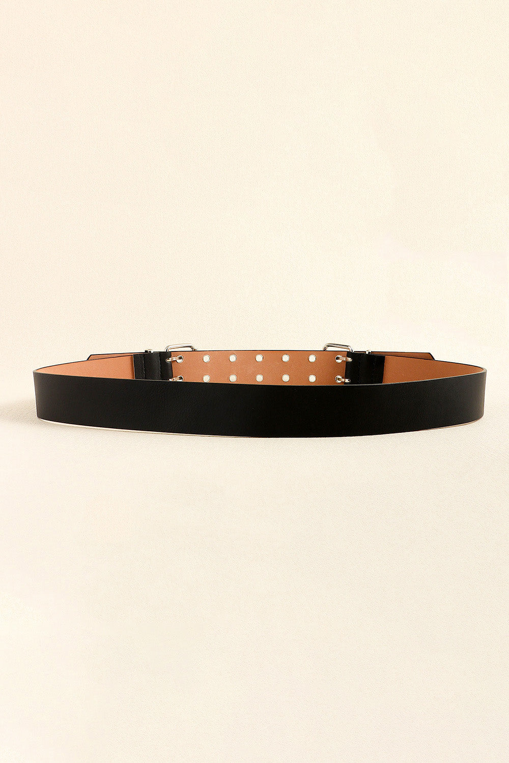 PU Leather Two Row Eyelet Belt - LODIMAE FASHION