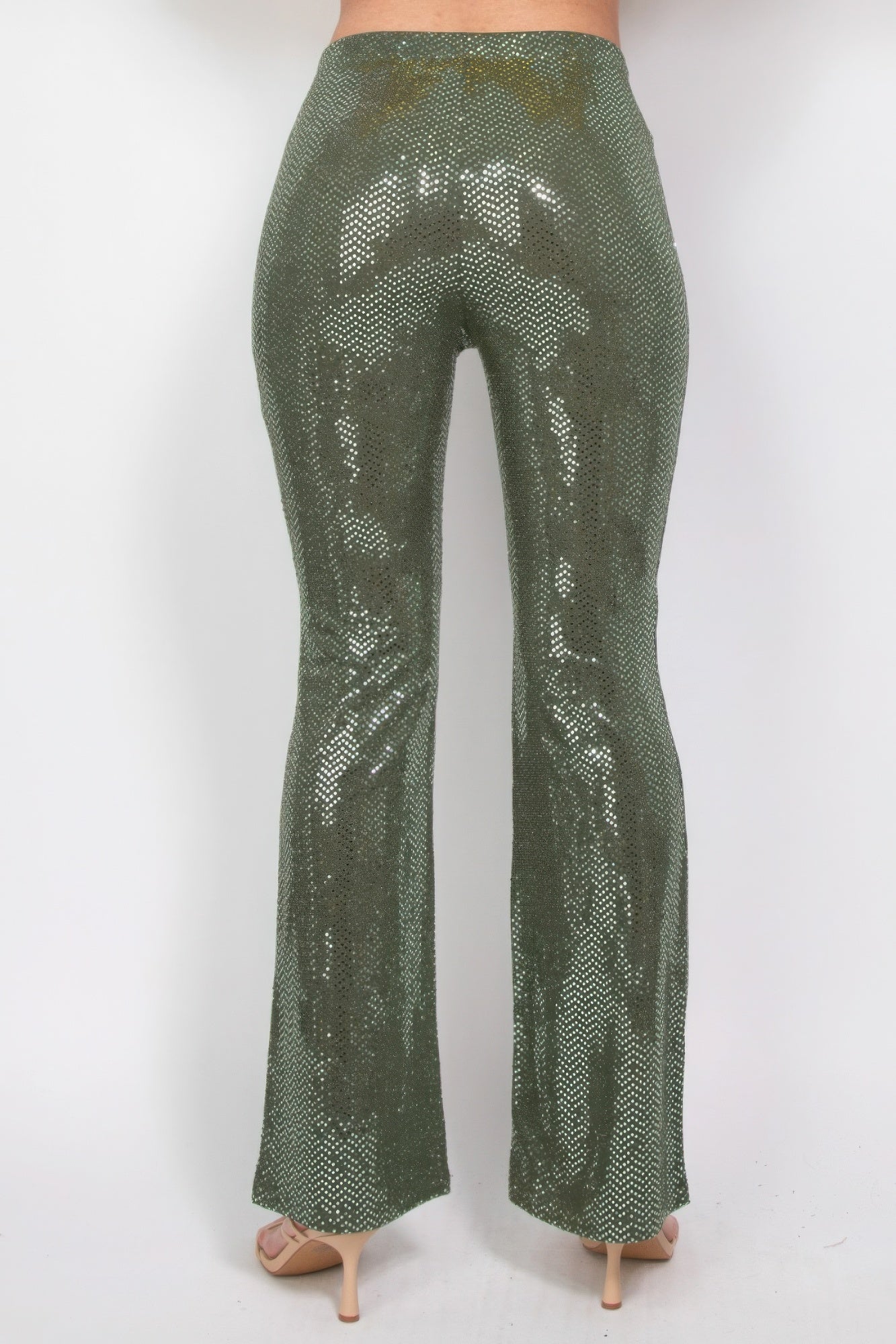 Sequined Fit & Flare Midrise Pants - LODIMAE FASHION