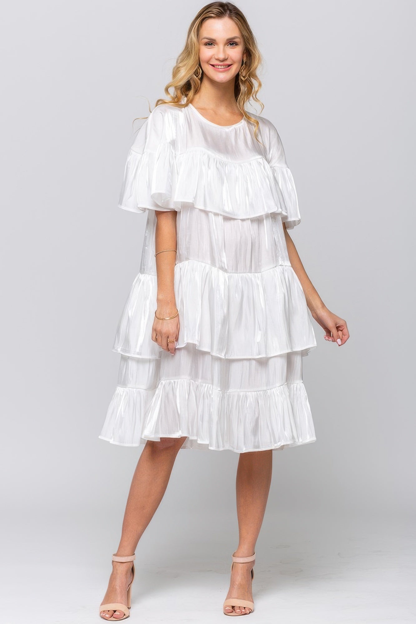 Ruffle Midi Dress - LODIMAE FASHION