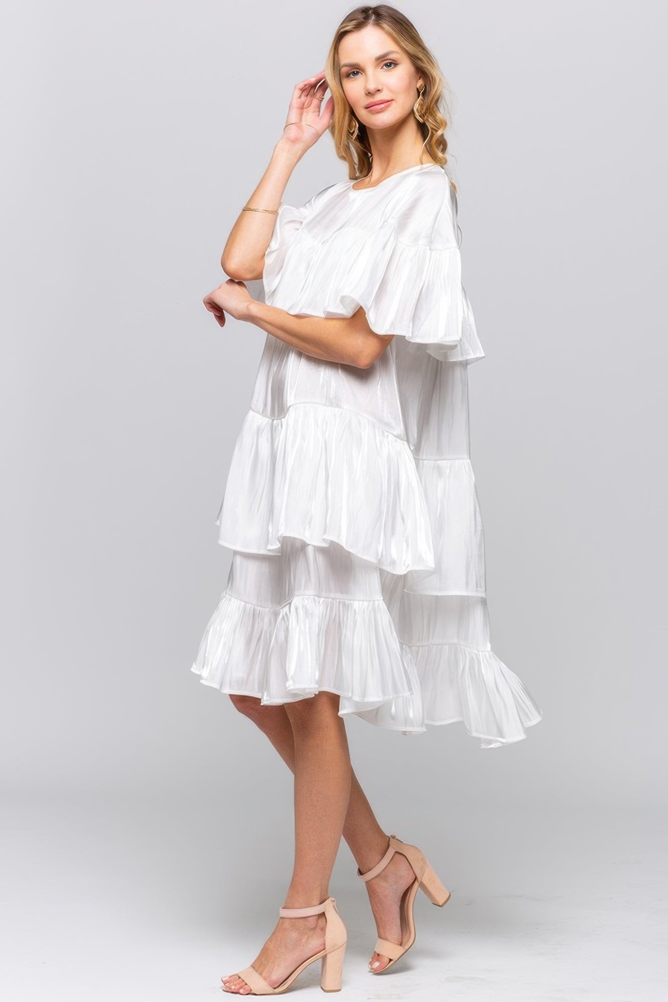 Ruffle Midi Dress - LODIMAE FASHION