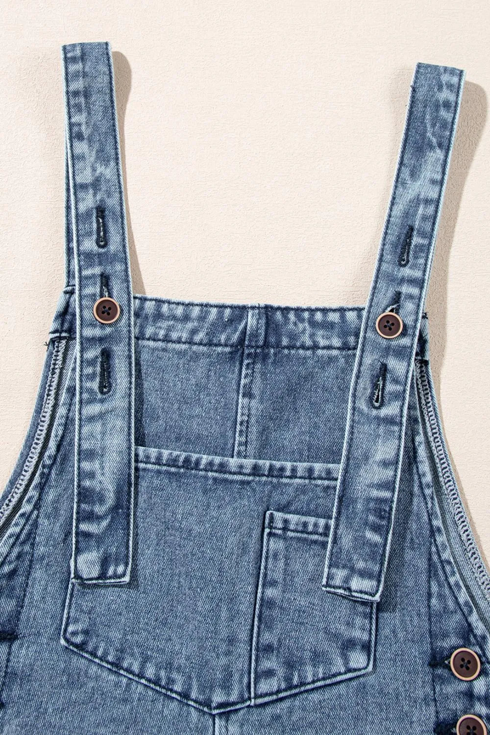 Distressed Denim Overalls – Wide Leg Bib Pocket Jumpsuit - LODIMAE FASHION