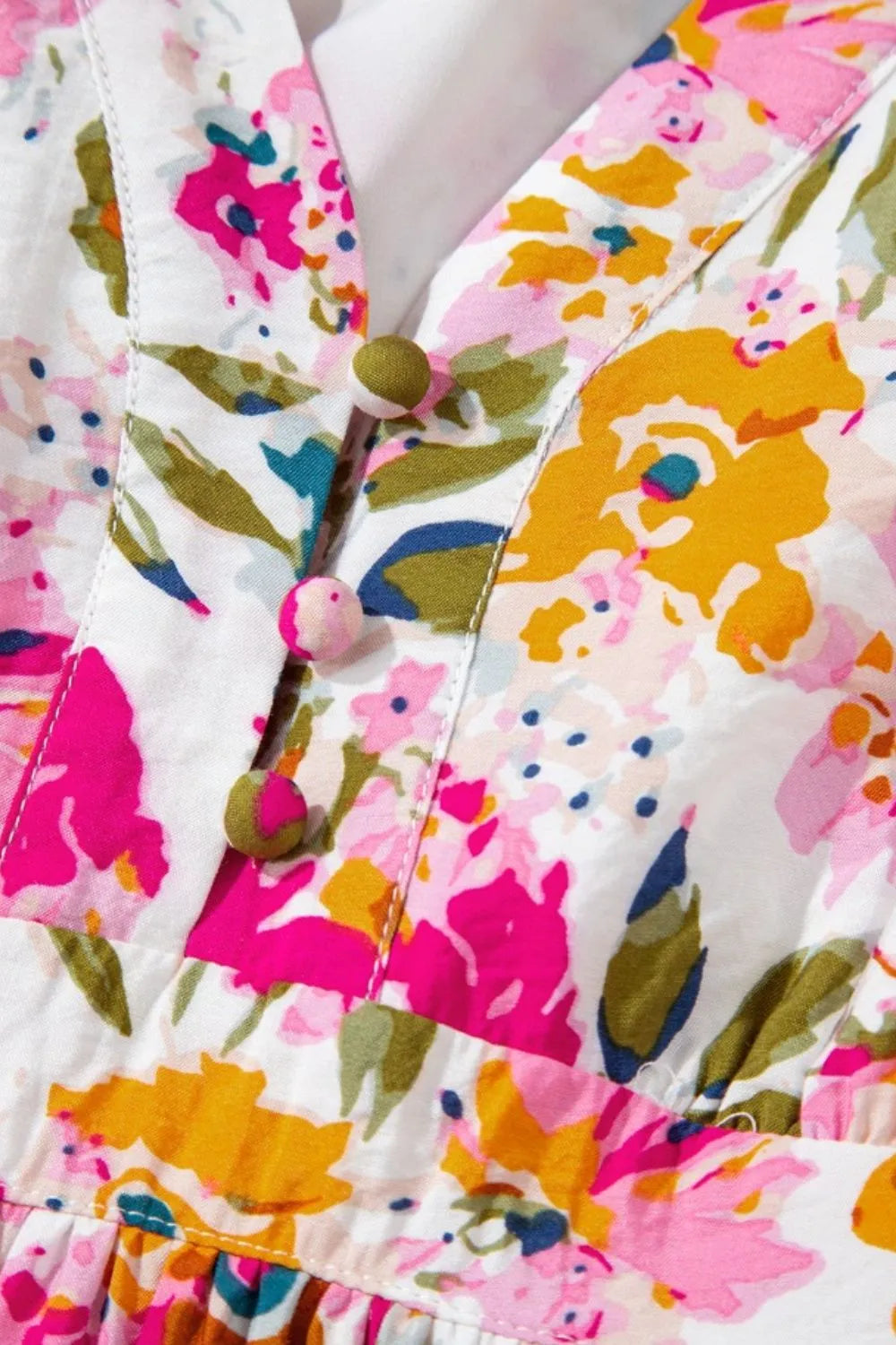Floral V-Neck Dress with Pockets – Casual Short Sleeve Summer Fashion - LODIMAE FASHION