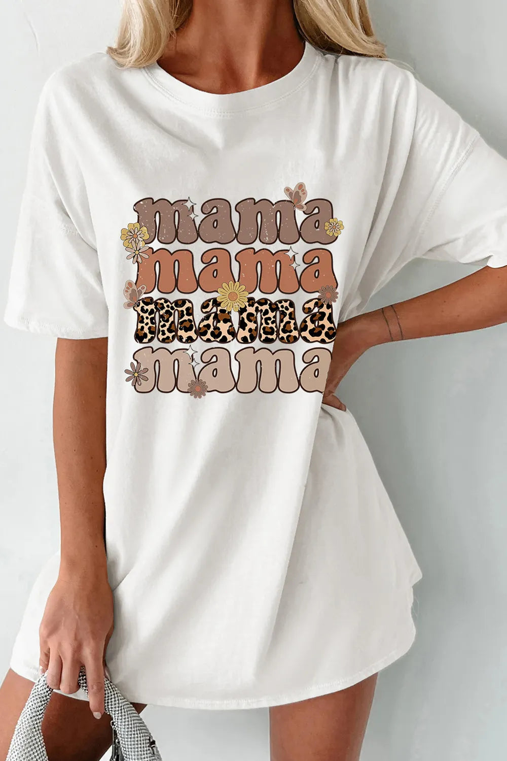MAMA Round Neck Half Sleeve T-Shirt - LODIMAE FASHION