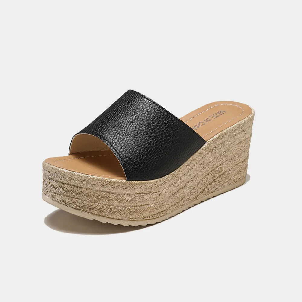 PU Leather Open Toe Sandals - LODIMAE FASHION