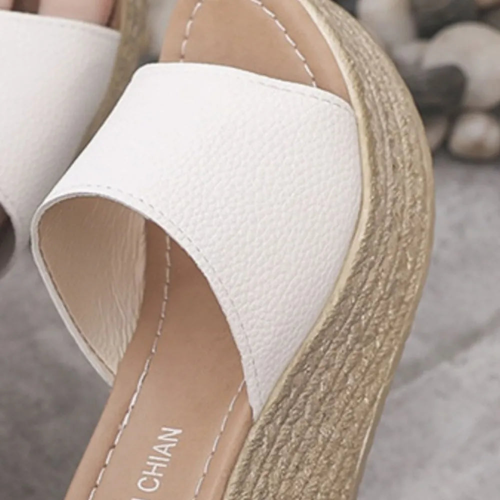 PU Leather Open Toe Sandals - LODIMAE FASHION