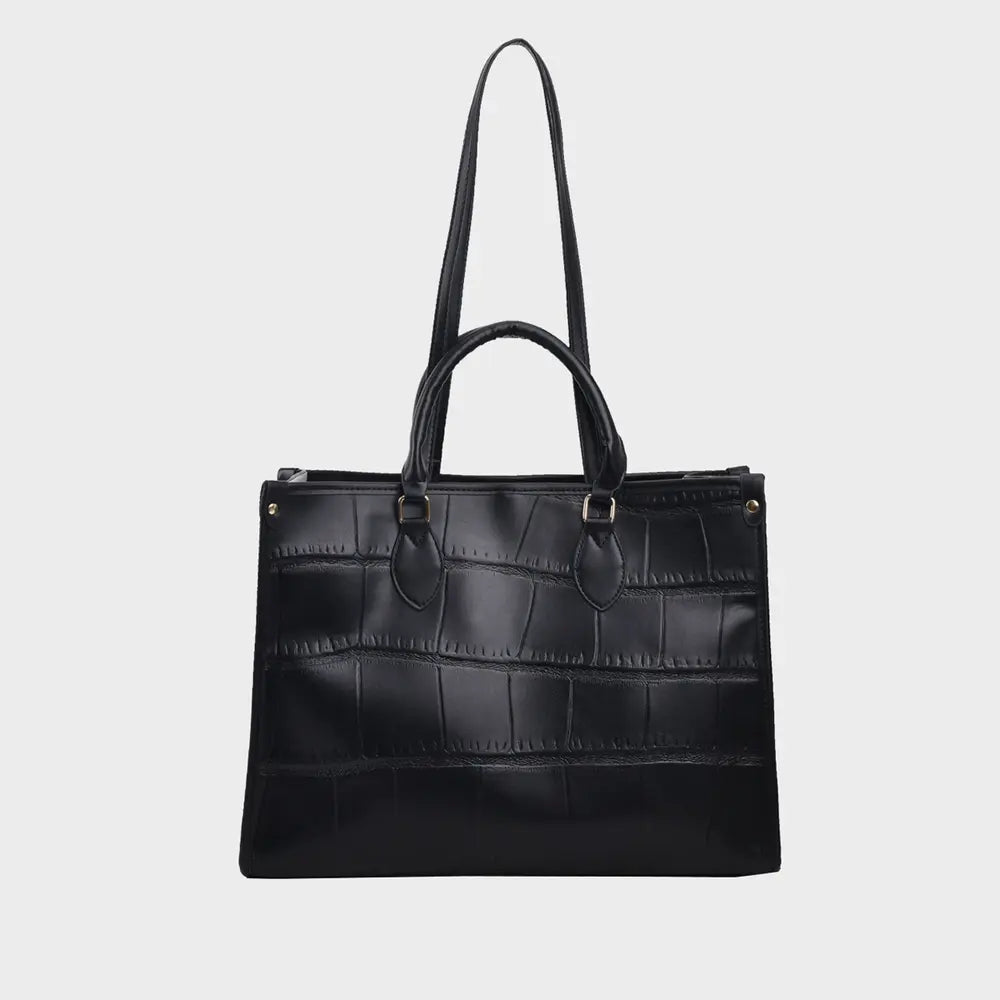 Textured Tote Bag – Chain Strap Shoulder Bag - LODIMAE FASHION