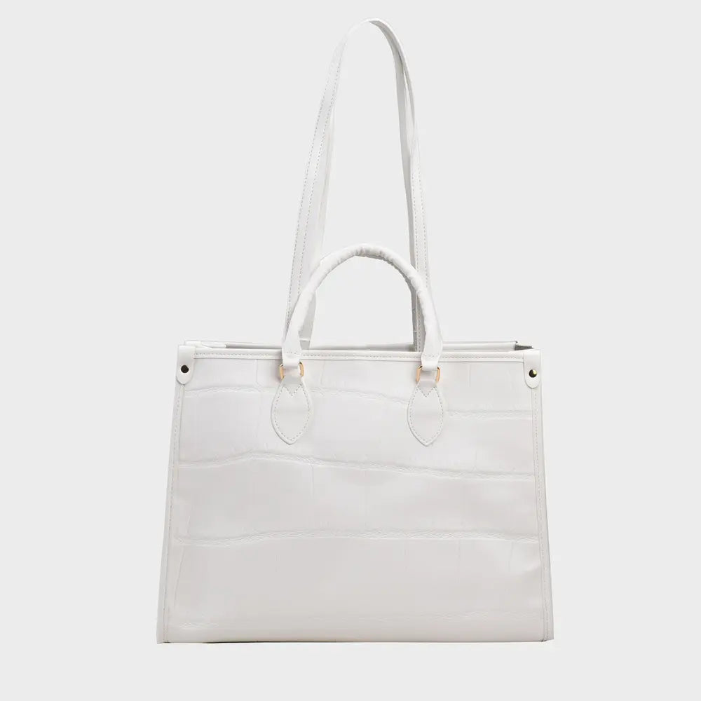 Textured Tote Bag – Chain Strap Shoulder Bag - LODIMAE FASHION
