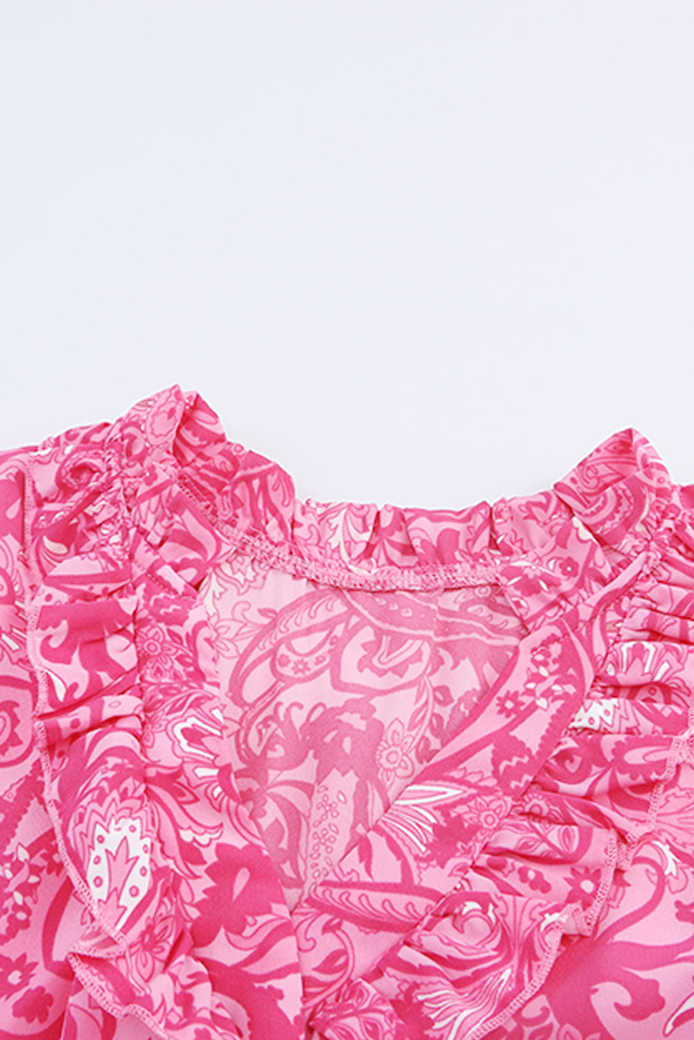 Paisley Print Flounce Sleeve Maxi Dress - LODIMAE FASHION