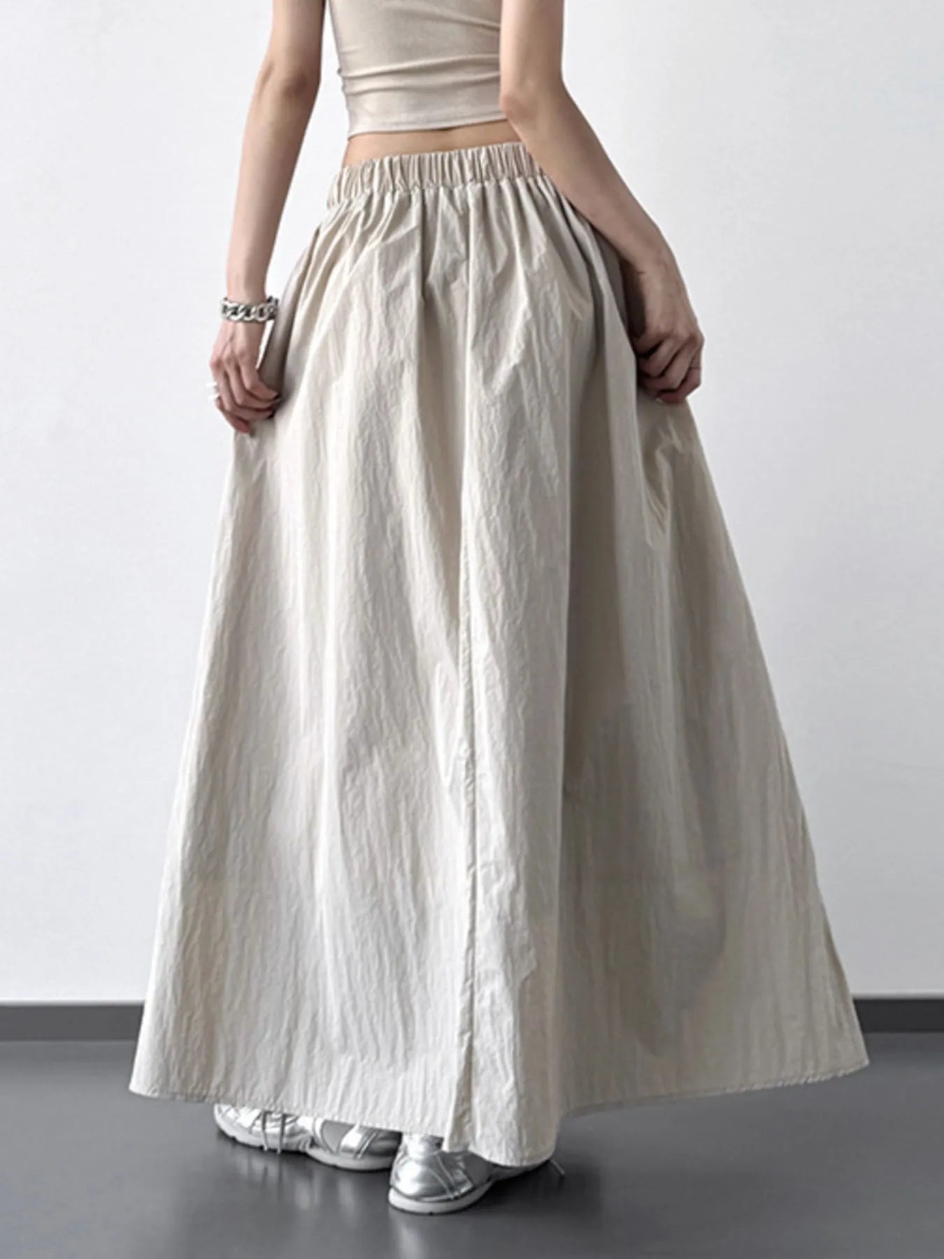 Pleated Linen Maxi Skirt - LODIMAE FASHION