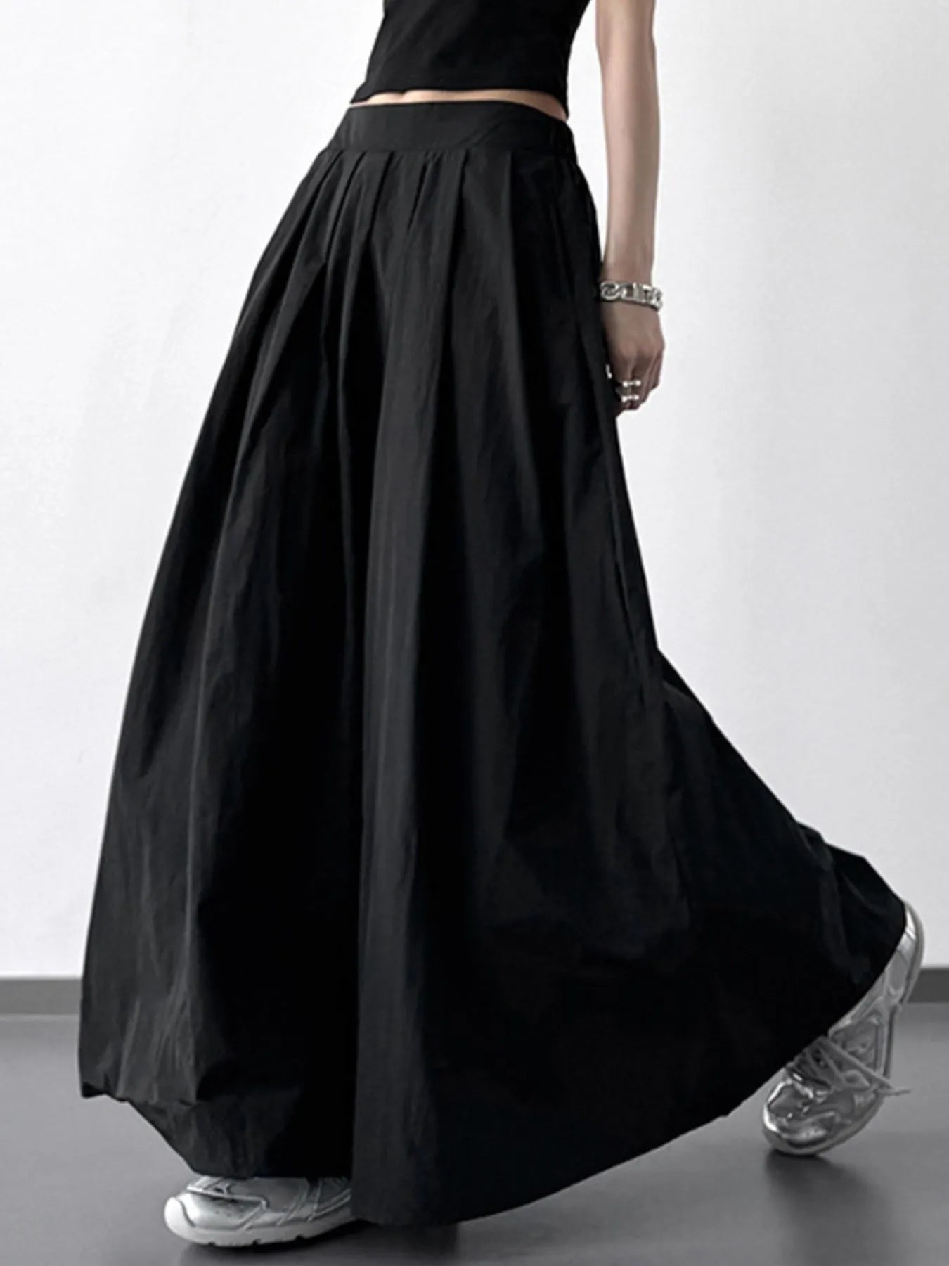 Pleated Linen Maxi Skirt - LODIMAE FASHION