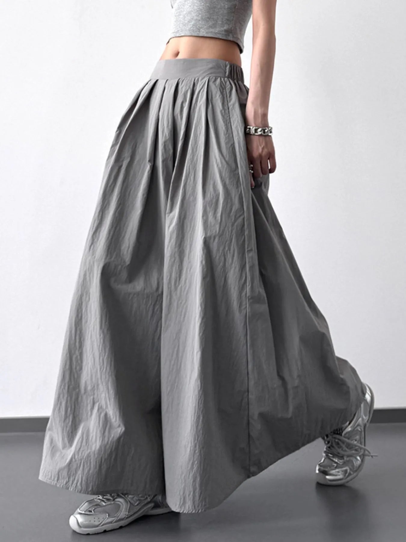 Pleated Linen Maxi Skirt - LODIMAE FASHION