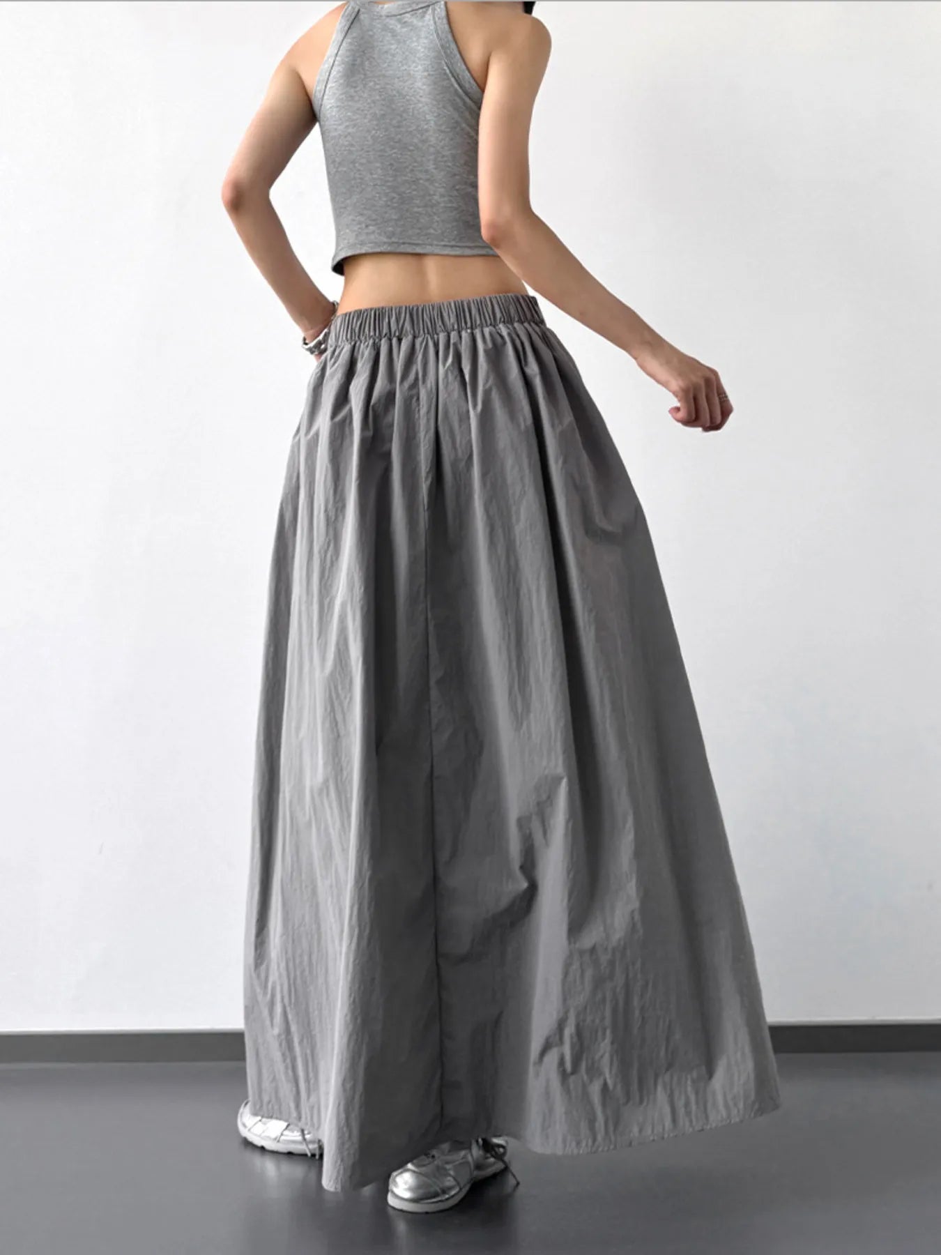 Pleated Linen Maxi Skirt - LODIMAE FASHION