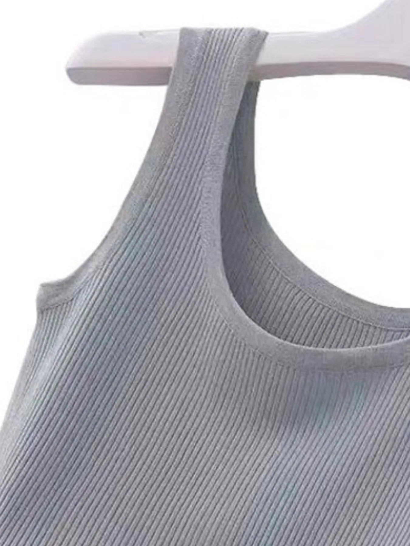 Plus Size Ribbed Knit Scoop Neck Tank Top - LODIMAE FASHION
