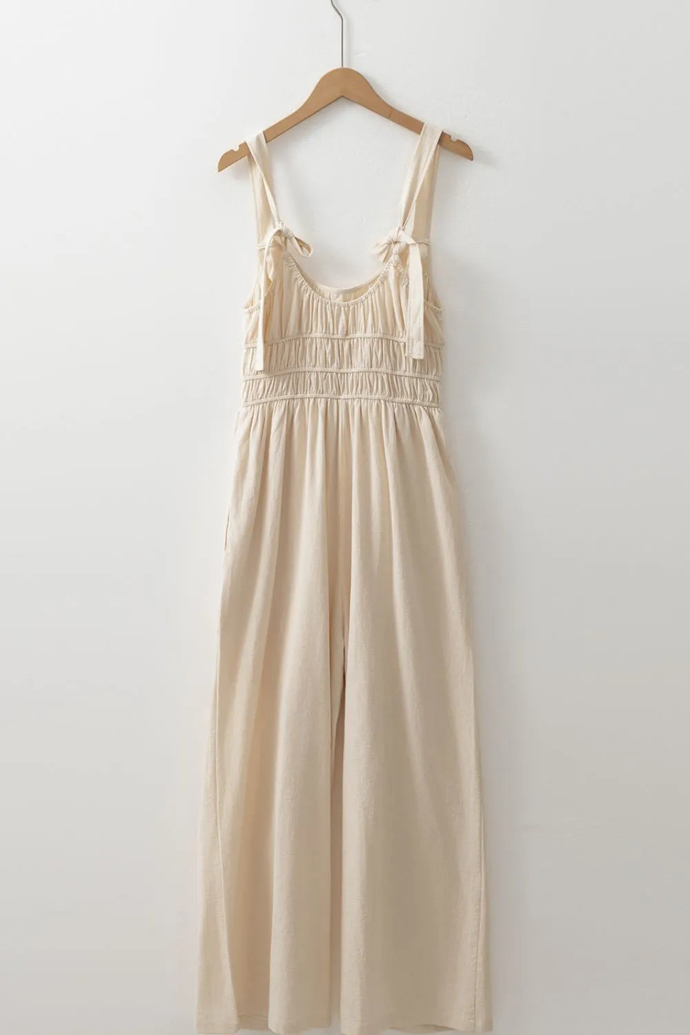 Ruched Sleeveless Wide Leg Jumpsuit - LODIMAE FASHION