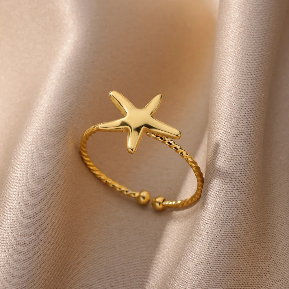Stainless Steel Rings for Women Waterproof Open Gold Color Ring Wedding Couple Band Jewelry Gifts Free Shipping Items anillos - LODIMAE FASHION
