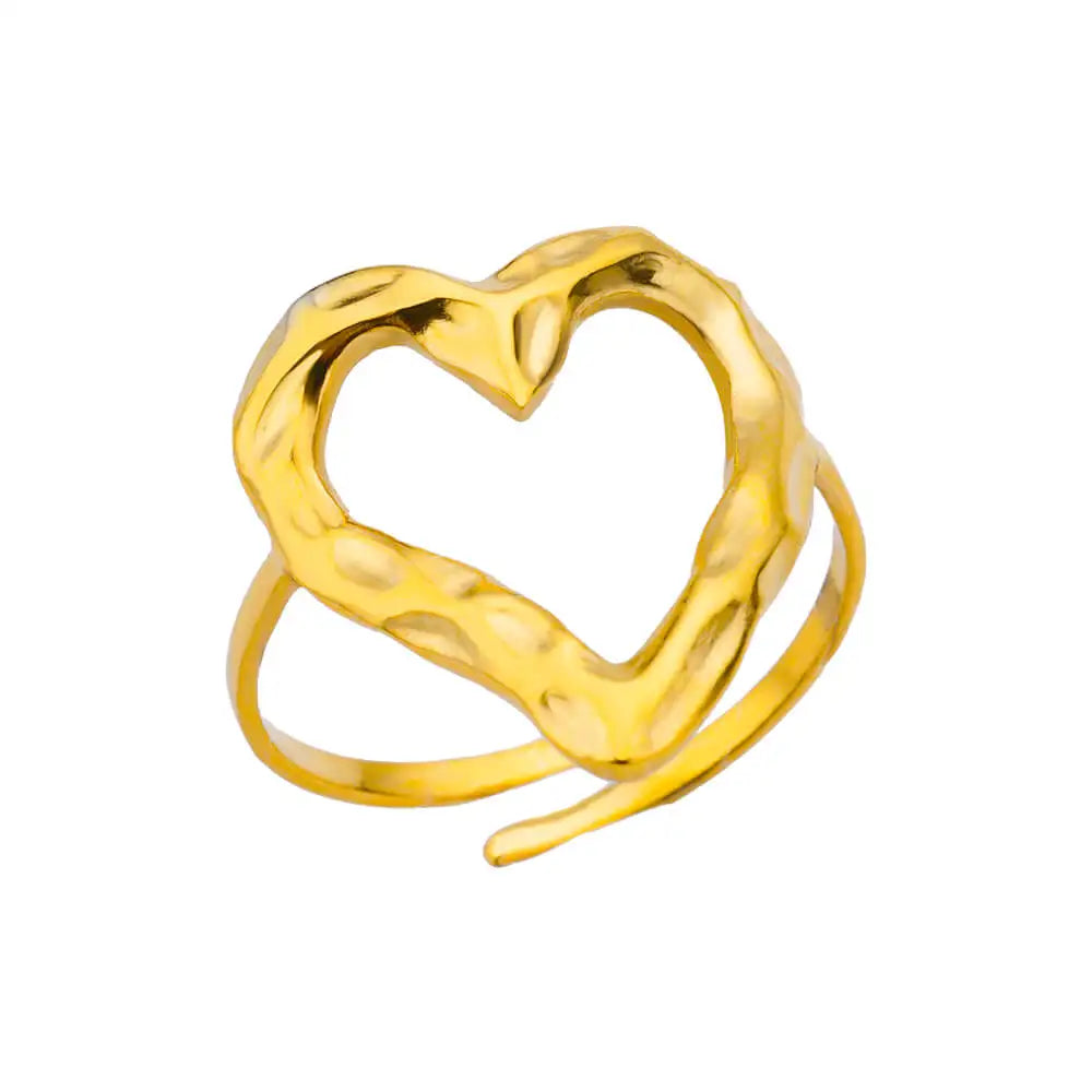 Stainless Steel Rings for Women Waterproof Open Gold Color Ring Wedding Couple Band Jewelry Gifts Free Shipping Items anillos - LODIMAE FASHION