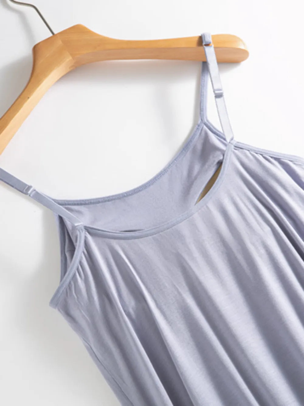Scoop Neck Midi Cami Dress with Bra - LODIMAE FASHION