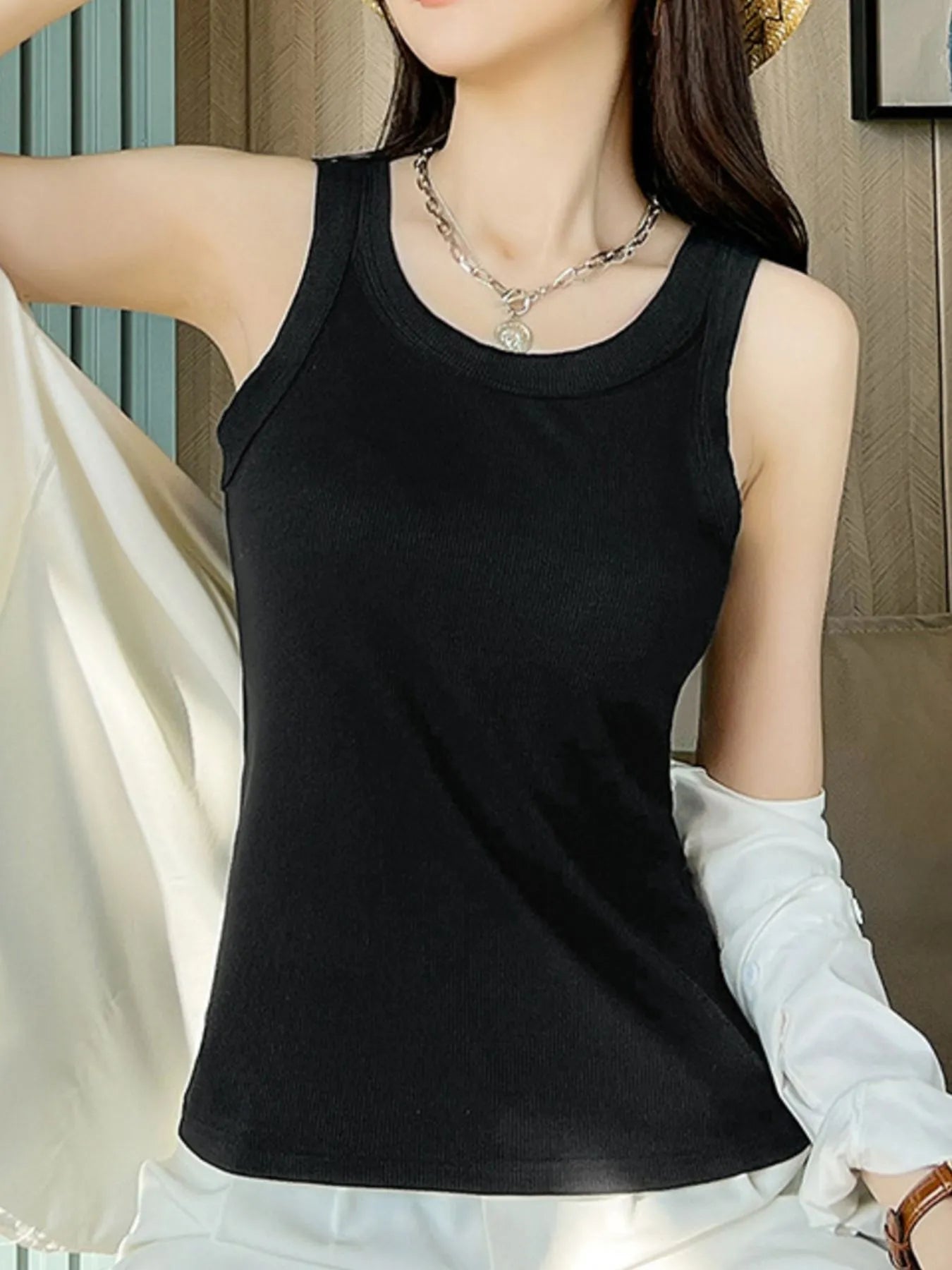 Scoop Neck Tank Top - LODIMAE FASHION