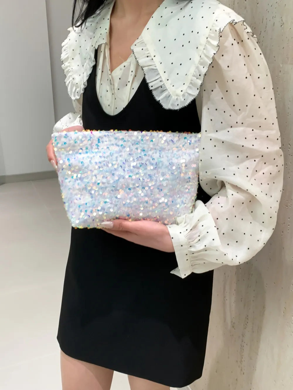 Sequin Clutch with Zipper - LODIMAE FASHION