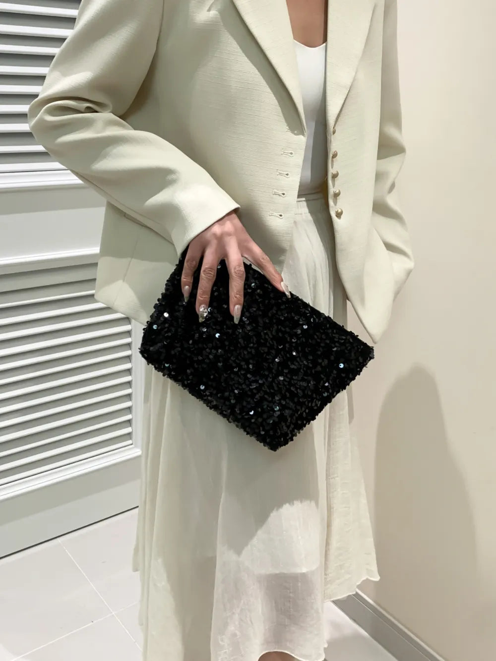 Sequin Clutch with Zipper - LODIMAE FASHION