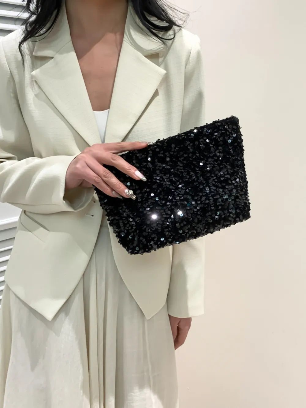 Sequin Clutch with Zipper - LODIMAE FASHION