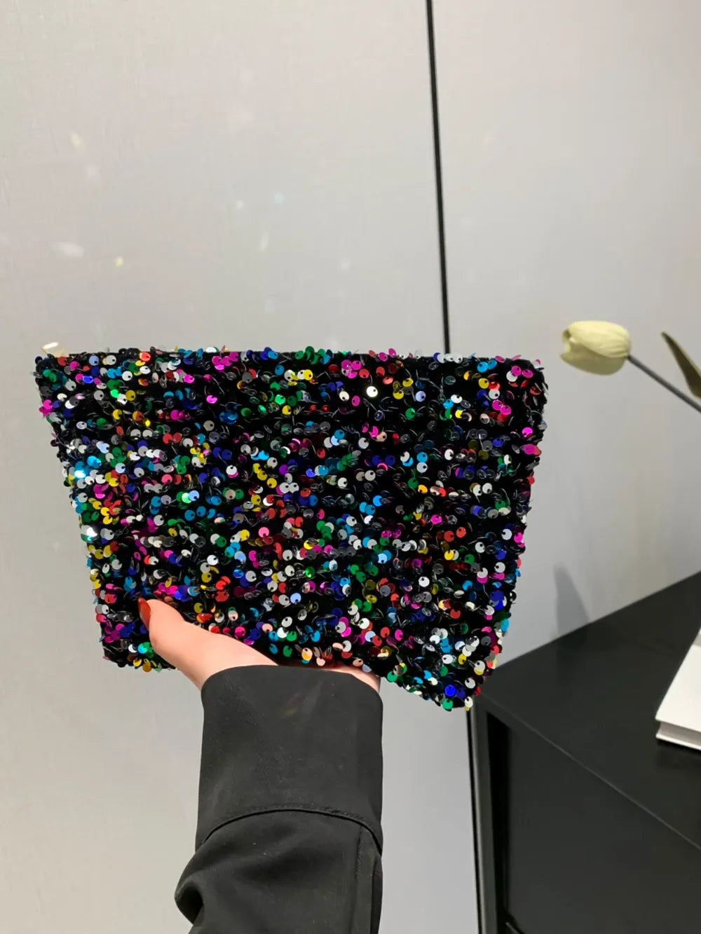 Sequin Clutch with Zipper - LODIMAE FASHION