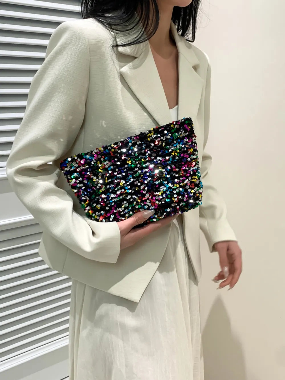 Sequin Clutch with Zipper - LODIMAE FASHION