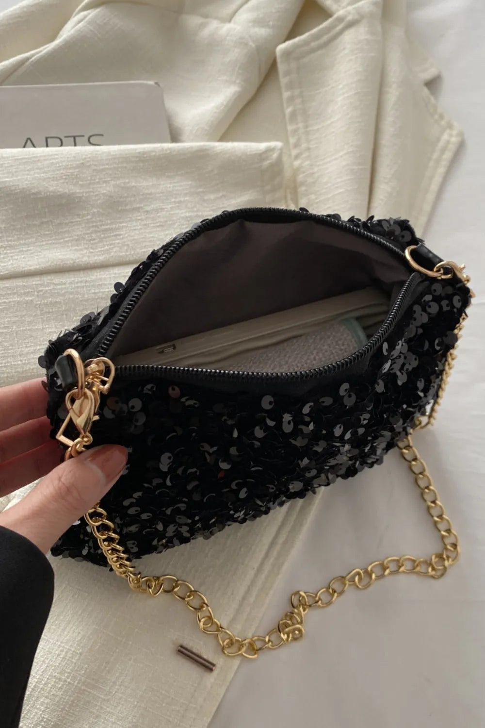 Sequin Removable Strap Shoulder Bag – Glamorous Evening Purse - LODIMAE FASHION