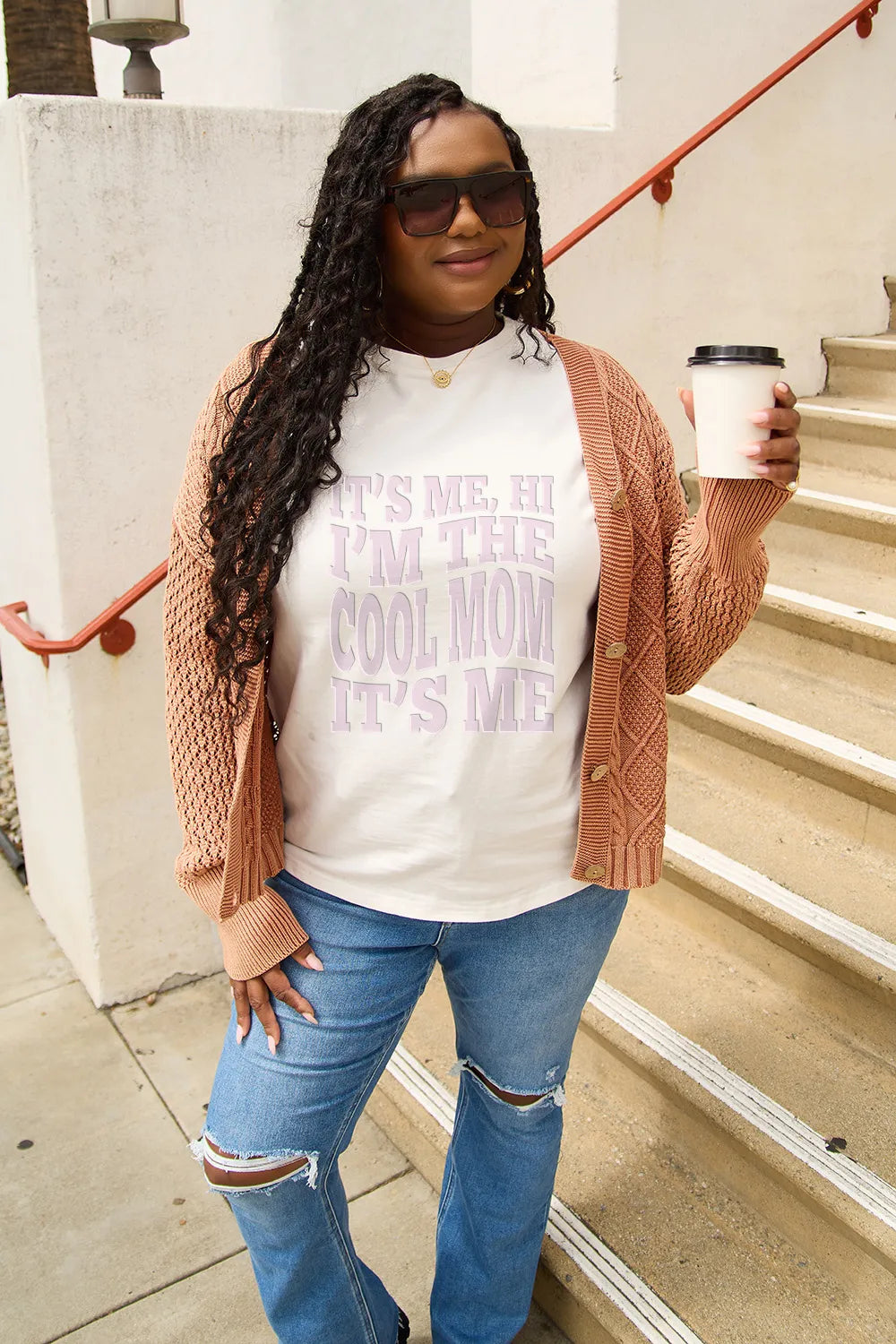 Simply Love Full Size IT'S ME,HI I'M THE COOL MOM IT'S ME Round Neck T-Shirt - LODIMAE FASHION