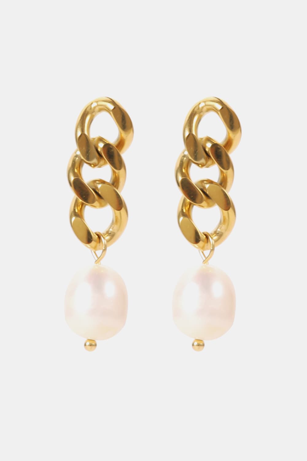 Stainless Steel Pearl Earrings – Elegant Classic Jewelry for Women - LODIMAE FASHION