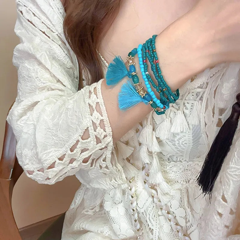 Tassel Rice Bead Bracelet – Handmade Boho Jewelry - LODIMAE FASHION