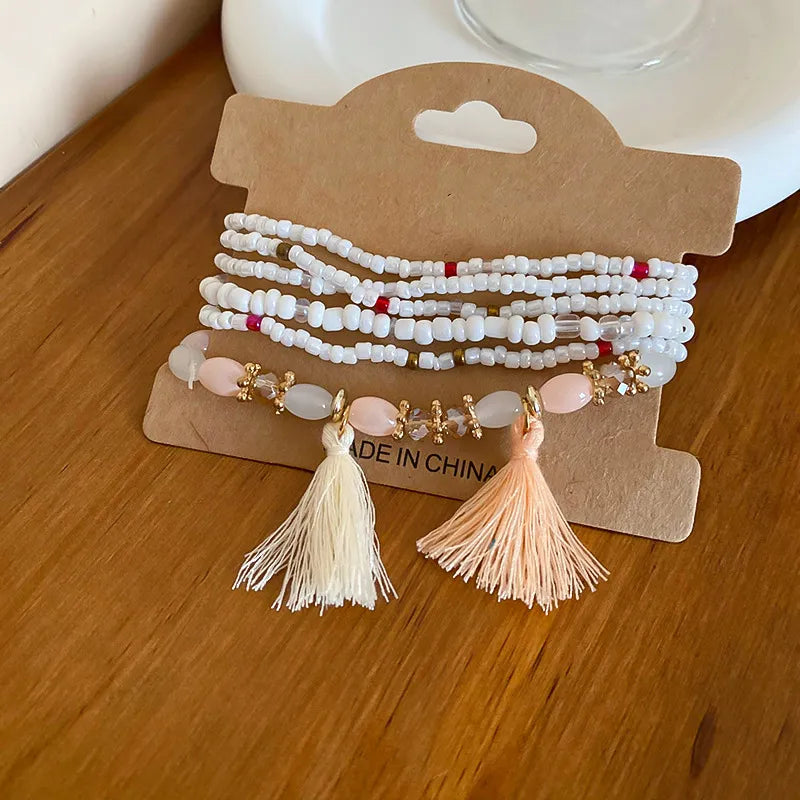 Tassel Rice Bead Bracelet – Handmade Boho Jewelry - LODIMAE FASHION