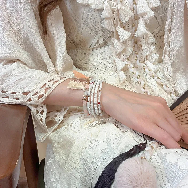 Tassel Rice Bead Bracelet – Handmade Boho Jewelry - LODIMAE FASHION