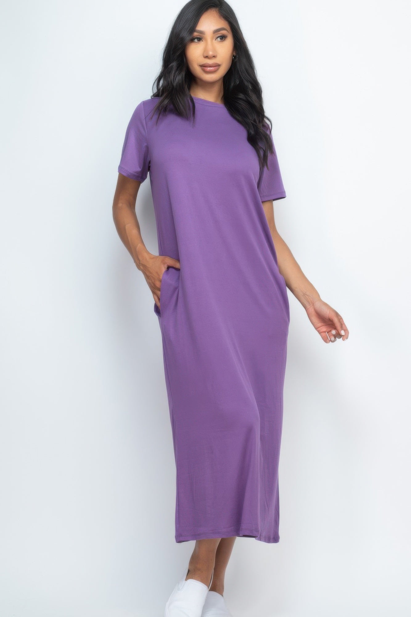 Side Pocket Tee Dress - LODIMAE FASHION