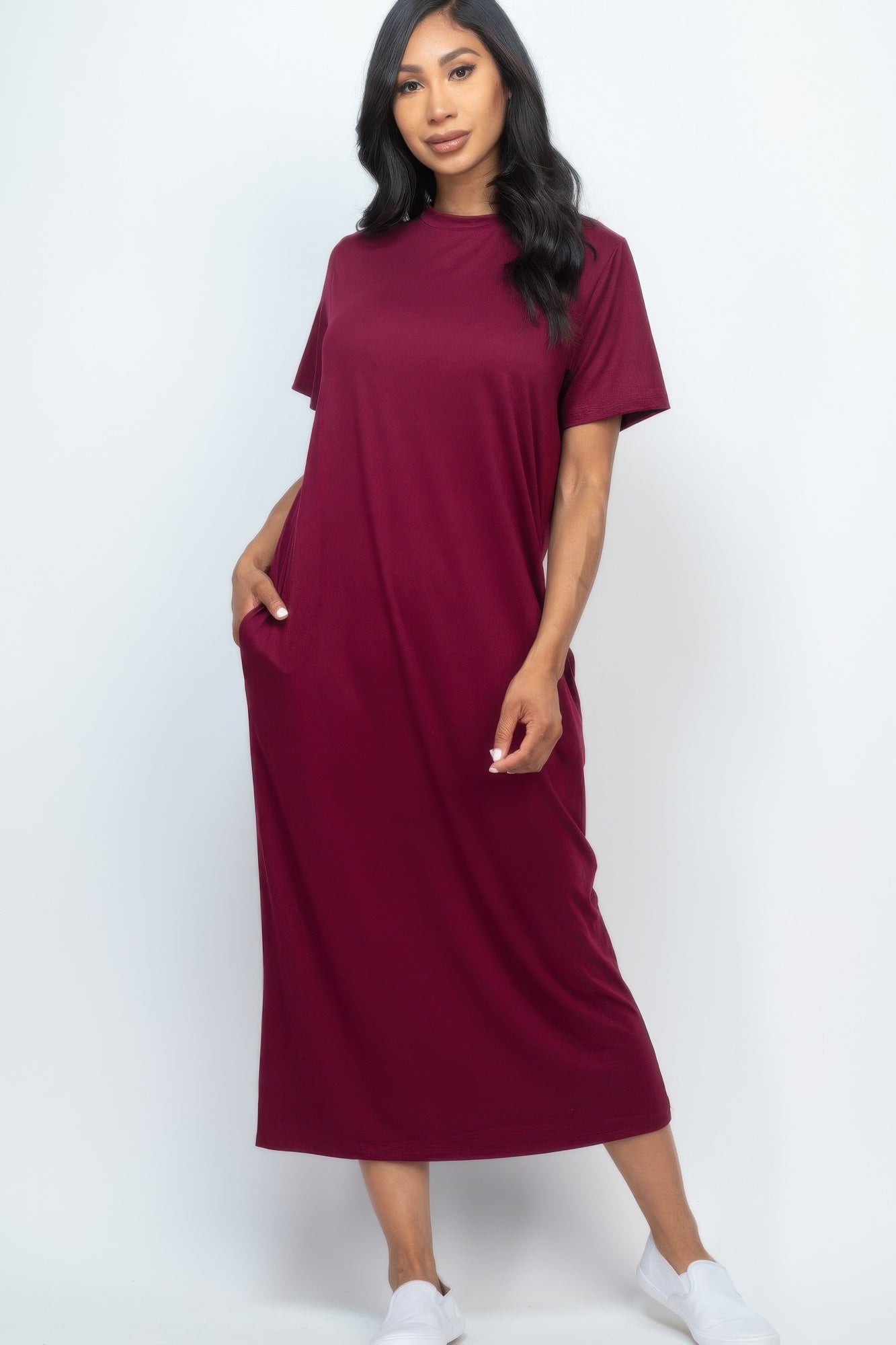 Side Pocket Tee Dress - LODIMAE FASHION