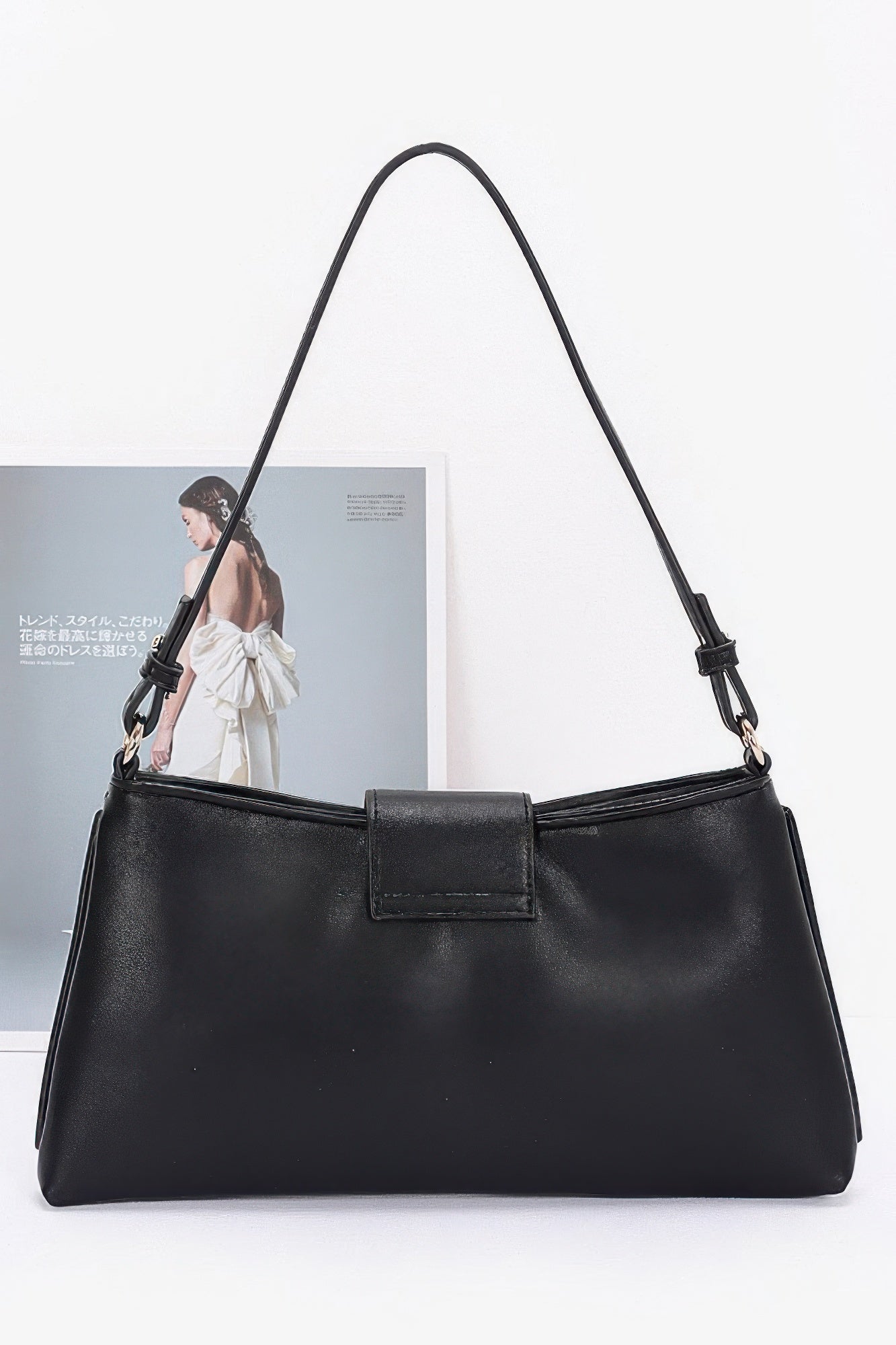 Faux Leather Eyelet Studded Shoulder Bag - LODIMAE FASHION